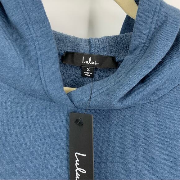 Lulus Pullover Hoodie Sweater Blue Women's Size Small NEW - Picture 3 of 5